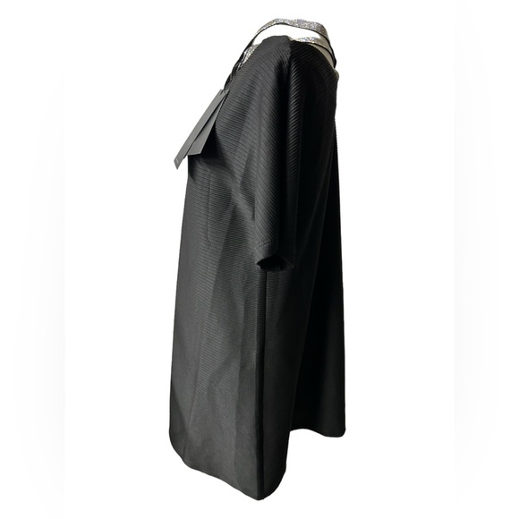 S. DEER Women's Dress Summer Short Sleeve Midi Dress, Casual Loose V-Neck Dress - Picture 3 of 5